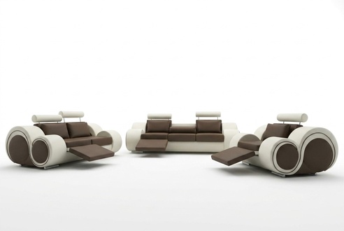 Leather sofa with USB sofa set 3/2/1 seat recliner couch upholstery set BERLIN