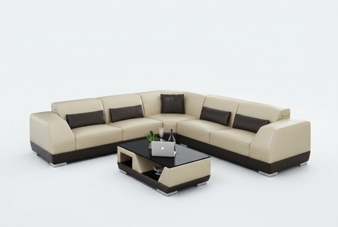 Leather sofa with USB living area corner sofa corner set modern design sofa G8024B