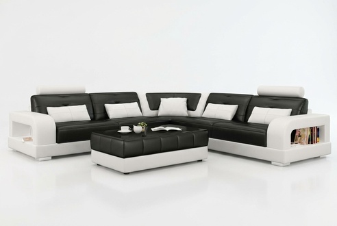 LEATHER SOFA with USB, DESIGNER COUCH LIVING ROOM FURNITURE SOFA CORNER SOFA