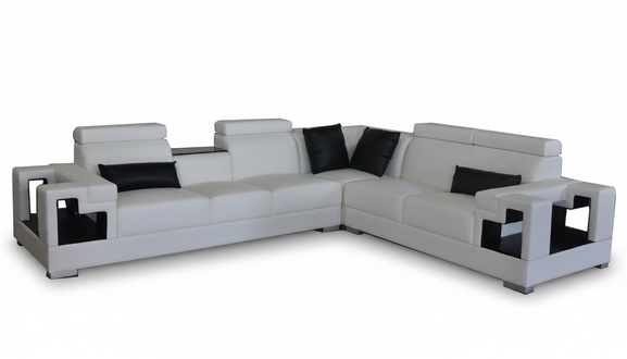 Leather sofa with USB couch living room landscape corner set modern design L-shaped sofa