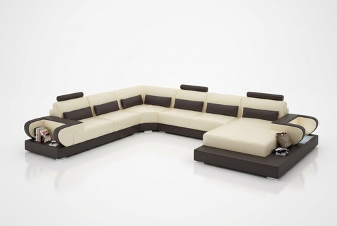 Leather sofa with USB, corner couch living landscape corner sofa set modern design sofa.