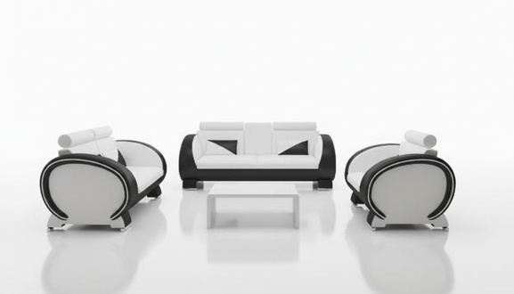 LEATHER SOFA with USB DESIGNER SOFA SET 3+1 COUCH UPHOLSTERED SET UPHOLSTERED SOFA