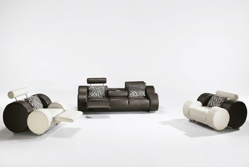 LEATHER SOFA with USB LEATHER FURNITURE 3+2+1 SEATER UPHOLSTERY SET DESIGNER SOFA NEW