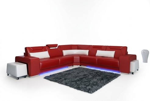Leather sofa with USB living landscape corner sofa corner set modern design sofa F3011B