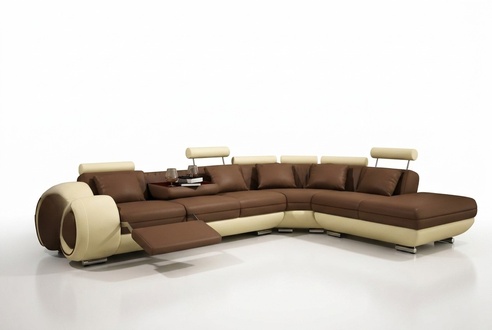 Leather sofa with USB living room set corner sofa corner suite modern design sofa A1163C
