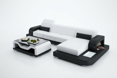 Leather sofa with USB corner living room set corner sofa corner unit couch design sofa G8006C