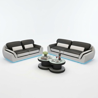 Leather sofa with USB Sofa set New 3+2 seat set Modern design Sofa G8038C