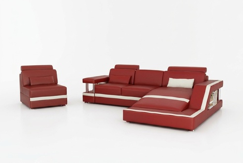 LEATHER SOFA XXL LIVING ROOM LANDSCAPE SET CORNER COUCH LEATHER SET CORNER SOFA UPHOLSTERY