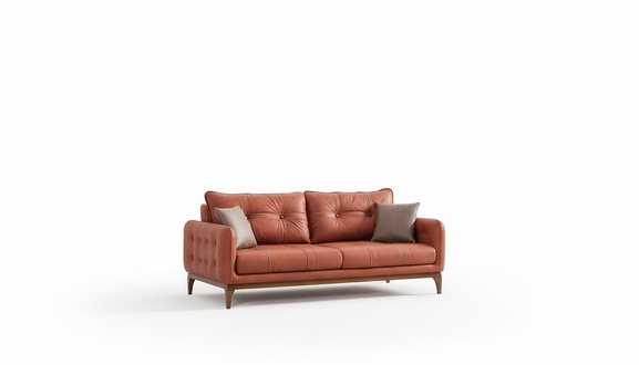 Leather Sofas Set Three Seater Armchair Modern Living Room Couch Set