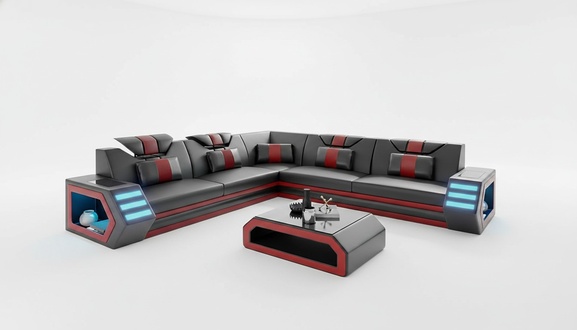 Leather Upholstery Design Living Room Corner Sofa Couch Sofa L Shape Living Landscape