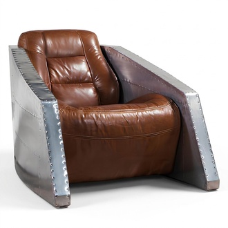 Leather armchair aircraft design club armchair leather armchair aviator vintage aircraft new