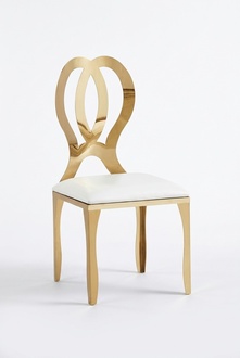 Dining Chair Solid Stainless Steel Textile Upholstery Chairs Dining Room New Premium Furniture