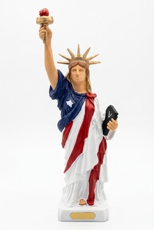 The statue of liberty decor lighting figure dressed in USA flag suit 100cm