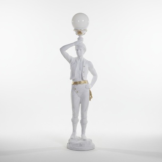 Decorative hindu figure stand lamp made of acrylic material, 160cm high