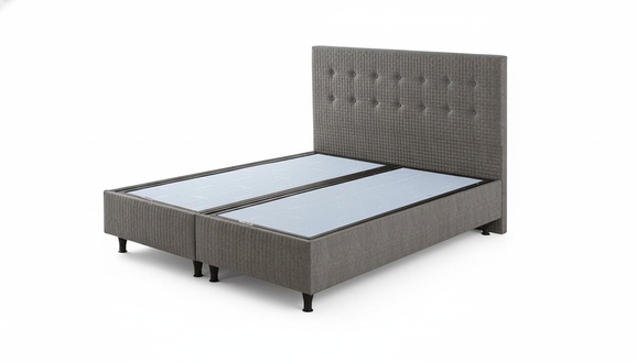 Hellgraues Schlafzimmer Bett Designer Bettgestell Einfarbiges Edles Bett