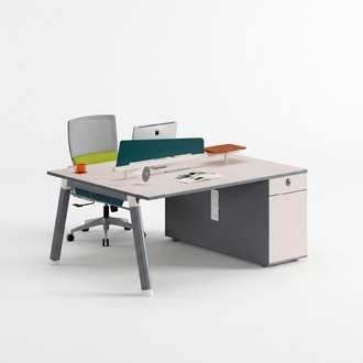Light gray office desk designer home office furniture luxurious elegant table