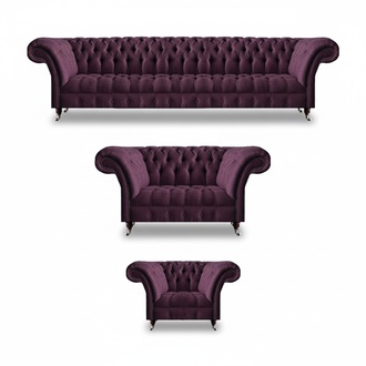 Lila Chesterfield Couch Designer Living Room Furnishing Luxury Sofas