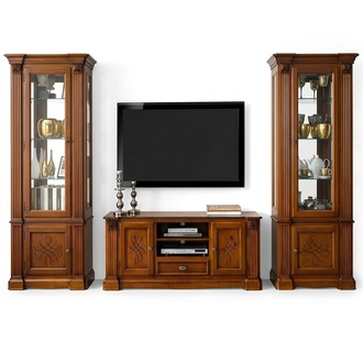Living room antique style wood chest of drawers rtv cabinet tv italian baroque style furniture
