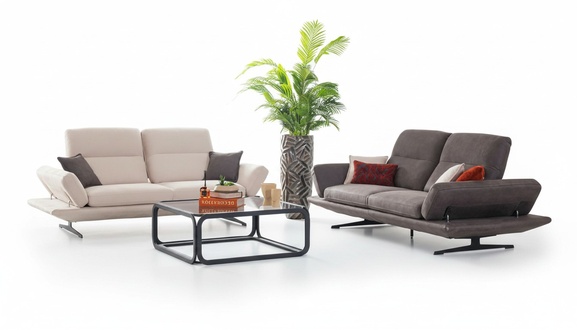 Living Room Design Set 3+3 Seater Sofa Complete Set Sofas 2-piece New