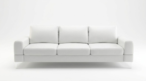 Living room design textile 3 seater white elegant modern sofa couch upholstery new