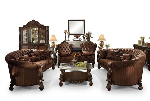 Living Room Furniture Classic Sofa Set Coffee Table Couch Set Sofas 5pcs.