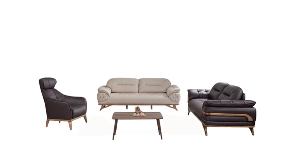 Living room furniture designer sofa set three seater armchair seating group new
