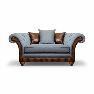 Living room gray armchair modern Chesterfield upholstered seat Chesterfield