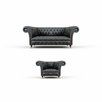 Living room gray sofa set 3+1 seat upholstered furniture luxurious leather sofas