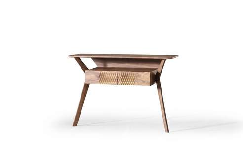 Living room luxury console table brown wood table modern design console
