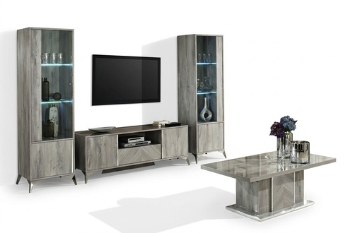 Living Room RTV 2xCabinet Living Room Cabinets Design tv Modern Showcases Set 3pcs.