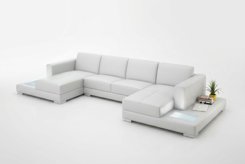 Living Room Seating Furniture Couch Set Leather Sofa Cushion Corner Sofa U Shape Sofa