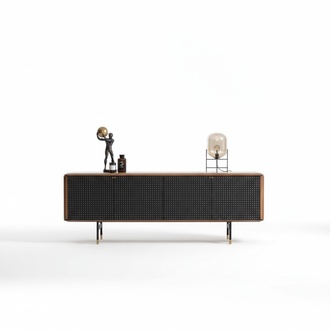 Living Room Sideboard Brown Luxury Style Modern Wood Sideboard Loft 228cm