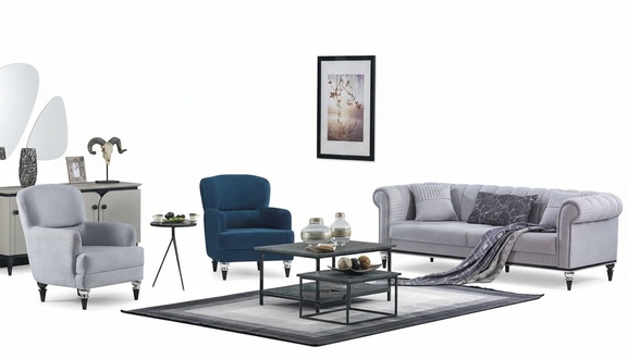 Living room sofa set 3+1+1 seat seating furniture complete upholstered sofa couch