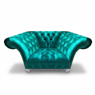 Living Room Textile Armchair New Chesterfield Seating Designer Upholstered Furniture