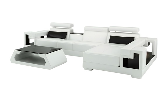 Corner sofa living landscape leather sofa couch upholstery seating corner set new 2710B