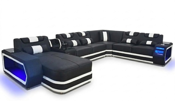 Lounge Couch Textile Leather Sofas Upholstery Corner Couch Design Corner Sofa U-shape
