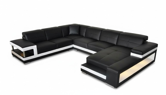 Living area designer couch sofas U shape corner sofa upholstered couch textile corner new