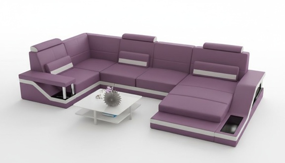 Living room sofa with USB cushion corner sofa set textile fabric leather sofas
