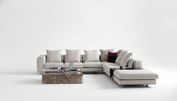Corner Sofa Sofa L-shape Couch Seat Textile Upholstery Design