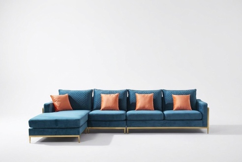 Living area corner sofa L shape armchair set modern sofa leather seat corner.