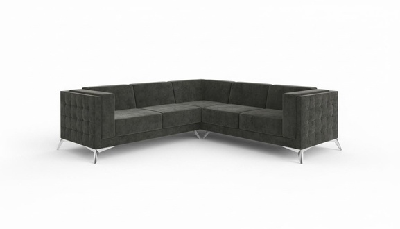 Living landscape corner sofa L-shape sofa couch design couch textile modern upholstery gray