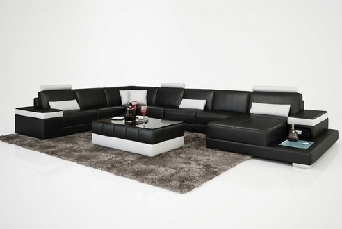 Living landscape couch upholstery corner set designer leather sofa big sofa PH2030