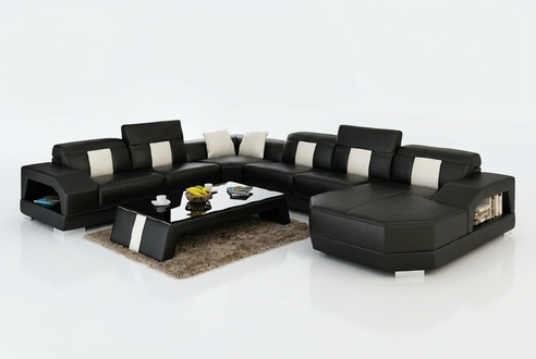 Living landscape couch upholstered corner set designer leather sofa big sofa Trier2