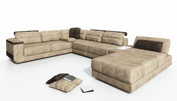 Living Landscape Couch Upholstery Corner Sofa Leather Sofa Designer Sofa U Shape Couches New