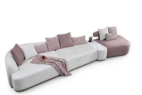 Living room landscape fabric sofa pink large sofa upholstered sofa modern sofas