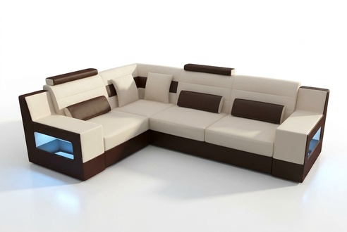 Sectional sofa set textile fabric leather sofas living area sofa couch upholstered corner