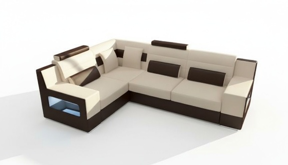 Living landscape sofa USB cushion corner corner sofa set custom-made leather sofa