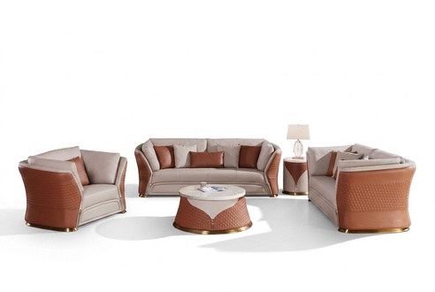 Living Landscape Sofas Couch Upholstery Sofa 3 Seater Set Leather Sofa Modern New