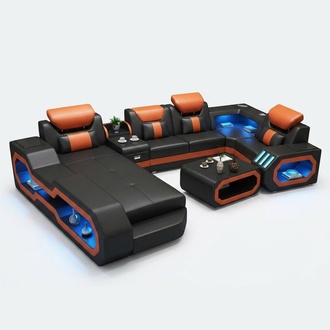 Corner Sofa U Shape + Coffee Table + Sideboard Design Living Landscape big