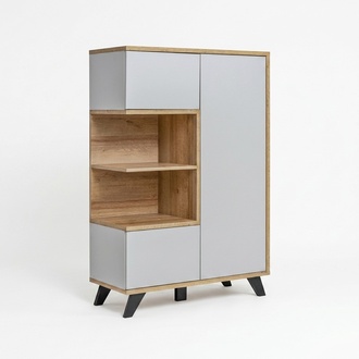 Living room bookcase wood office cabinet shelf luxury wood furniture design